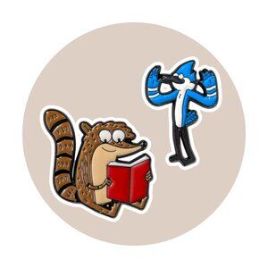 Regular Show Fantasy Enamel Pins: Mordecai and Rigby